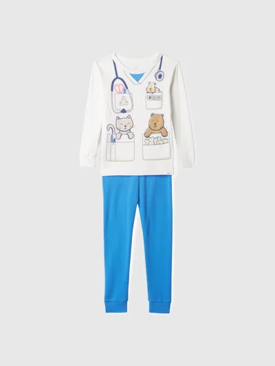 Gap Kids' Baby Organic Cotton Costume Pj Set In Off White