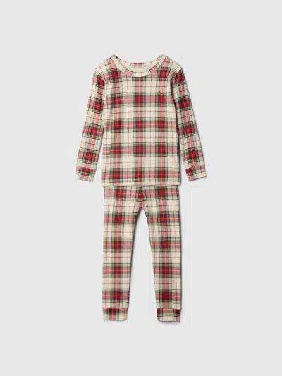 Gap Kids' Baby Organic Cotton Holiday Pj Set In White Tartan