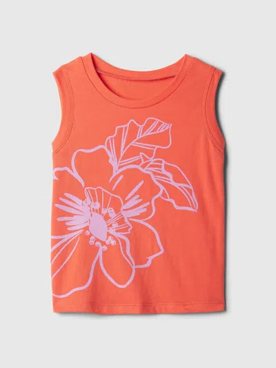 Gap Baby Organic Cotton Mix And Match Tank Top In Fire Coral Red
