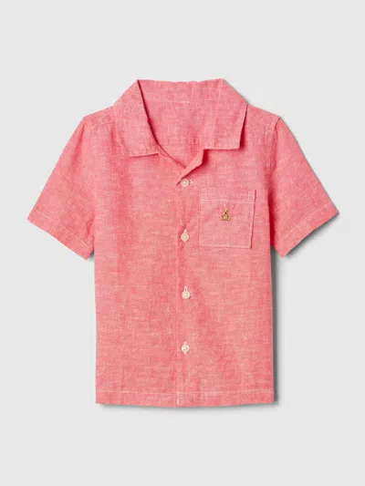 Gap Baby Oxford Shirt In Spring Coral Pink