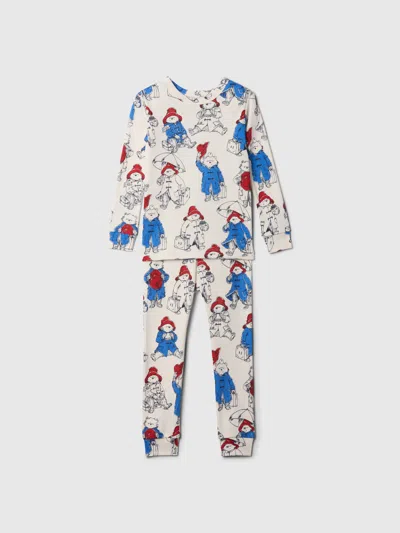 Gap Kids' Baby Paddington Organic Brushed Cotton Pj Set In Ivory Frost
