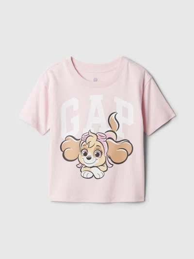 Gap Baby Paw Patrol Logo T-shirt In Light Peony Pink