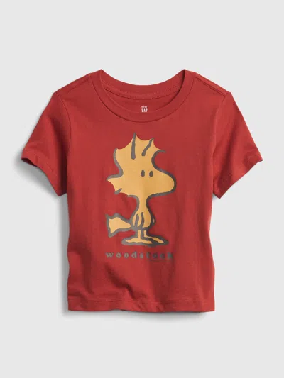 Gap Baby | Peanuts 100% Organic Cotton Graphic T-shirt In Chimney Red