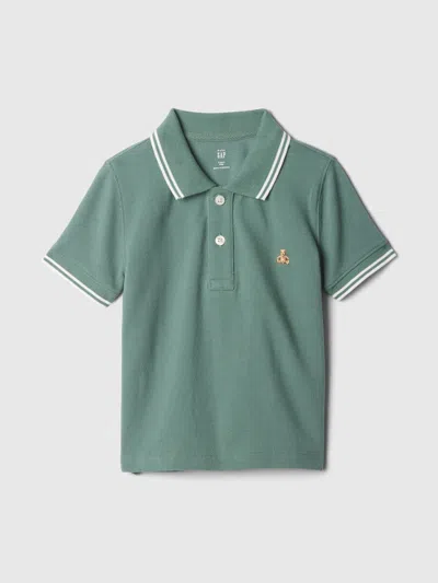 Gap Baby Pique Polo Shirt Shirt In Dark Forest Green