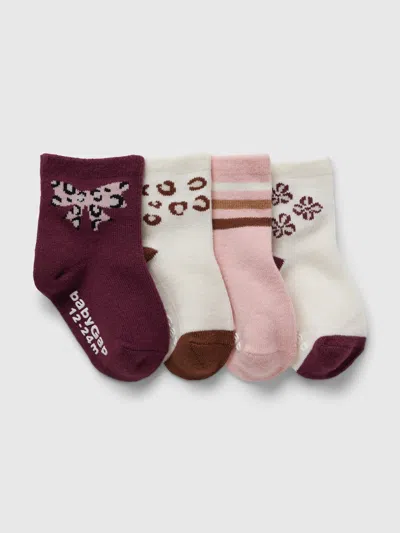Gap Baby & Toddler Quarter Crew Socks (4-pack) In Multi
