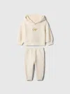 Gap Baby Quilted Rib Logo Outfit Set In Ivory Frost