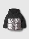 Gap Baby Recycled Nylon Puffer Jacket In Colorblock