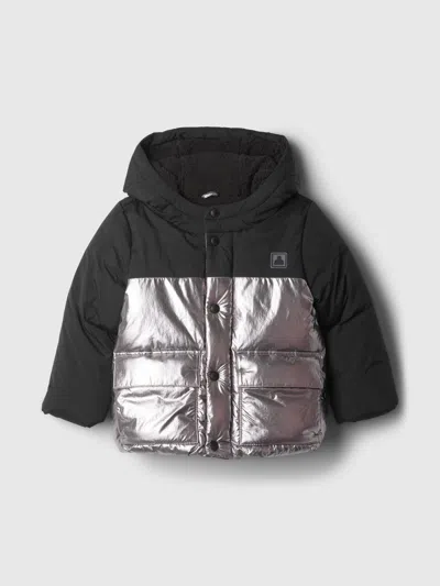 Gap Baby Recycled Nylon Puffer Jacket In Colorblock