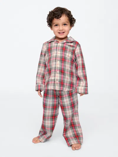 Gap Kids' Baby Recycled Pj Set In White Tartan