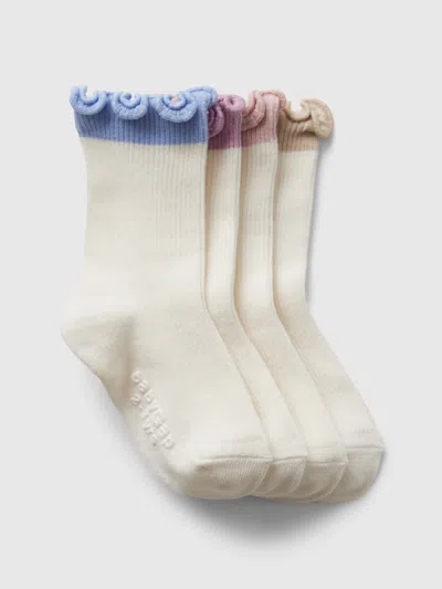 Gap Baby & Toddler Ruffled Crew Socks (4-pack) In Multi