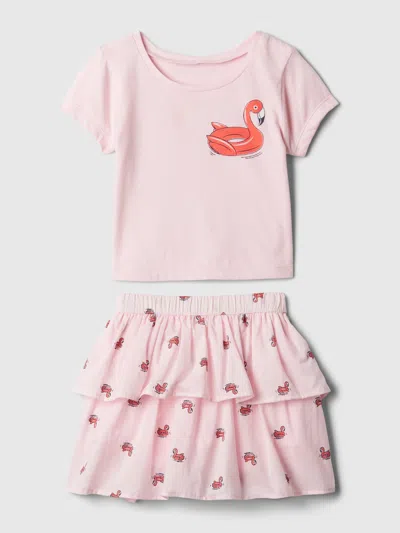 Gap Baby Skirt Outfit Set In Light Peony Pink