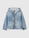 Gap Baby Sweatshirt Denim Jacket In Light Denim