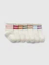 Gap Baby & Toddler Varsity Stripe Quarter Crew Socks (7-pack) In Stripes