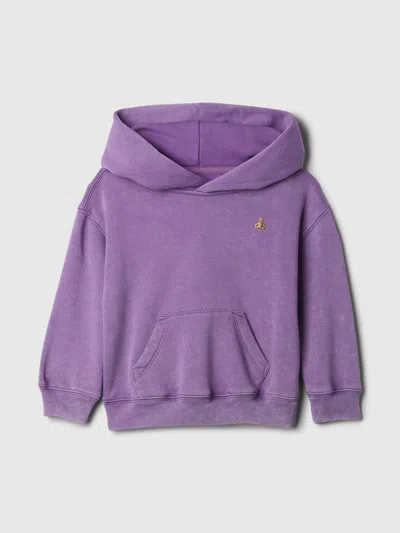 Gap Kids' Baby Vintage Soft Brannan Bear Hoodie In Ultraviolet Purple Wave