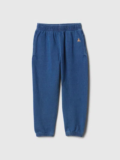 Gap Kids' Baby Vintage Soft Brannan Bear Joggers In Medium Wash