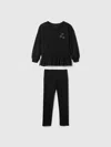 Gap Baby Vintage Soft Tulle Sweatshirt Set In Basic Black