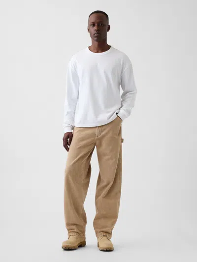 Gap Baggy Carpenter Jeans In Gold Lurex
