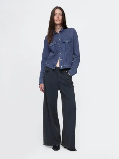 Gap Baggy French Terry Pants In Navy Blue