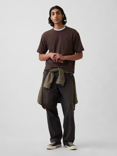 Gap Baggy Khakis In Brown