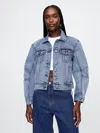 Gap Barrel-sleeve Icon Denim Jacket In Medium Wash