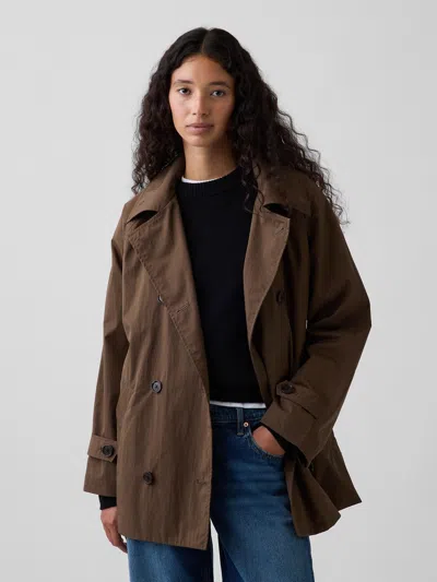 Gap Belted Midi Trench Coat In Cool Brown