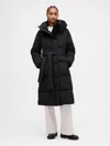 Gap Belted Puffer Coat In Black