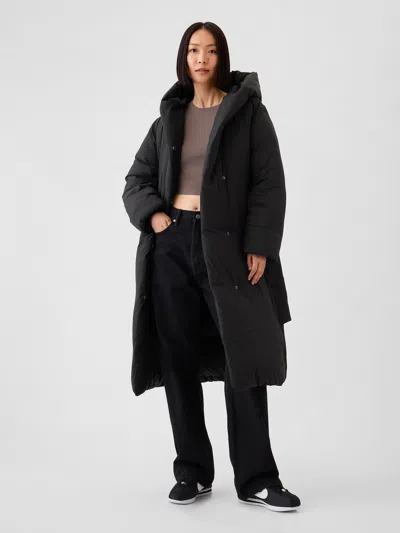 Gap Big Puff Coat In Black