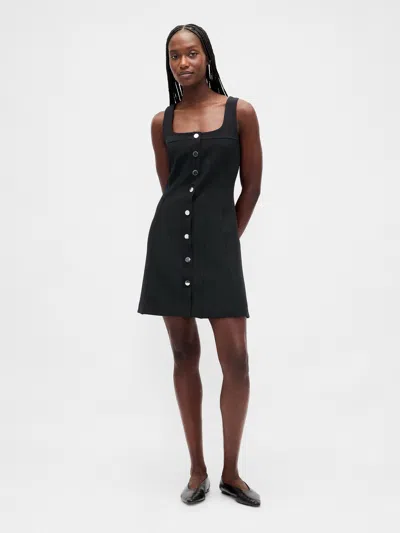 Gap Bistretch Seamed Mini Dress In Black