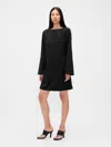Gap Boatneck Mini Shift Dress In Black