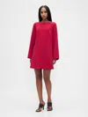 Gap Boatneck Mini Shift Dress In Red