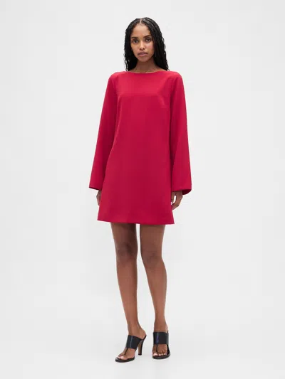 Gap Boatneck Mini Shift Dress In Red