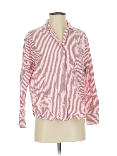 Pre-owned Gap Body 3/4 Sleeve Button Down Shirt In Red