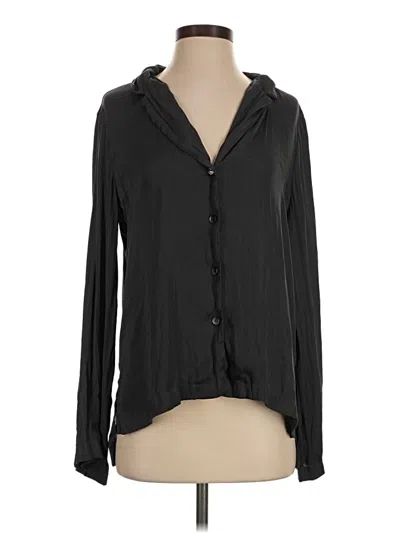 Pre-owned Gap Body Long Sleeve Blouse In Black