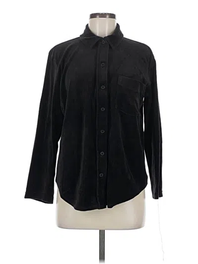 Pre-owned Gap Body Long Sleeve Button Down Shirt In Black