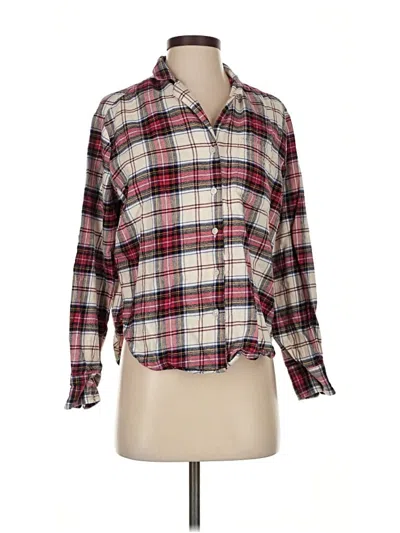 Pre-owned Gap Body Long Sleeve Button Down Shirt In Red