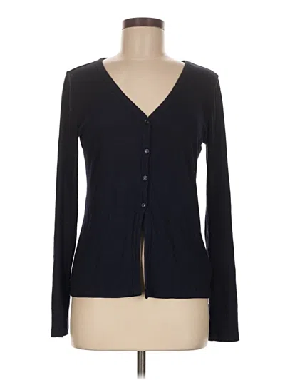 Pre-owned Gap Body Long Sleeve Henley Shirt In Black