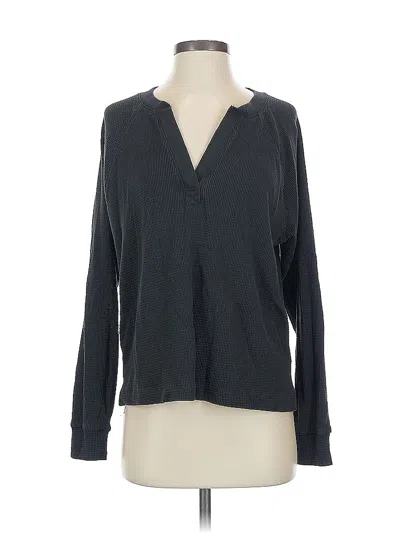 Pre-owned Gap Body Long Sleeve Henley Shirt In Gray