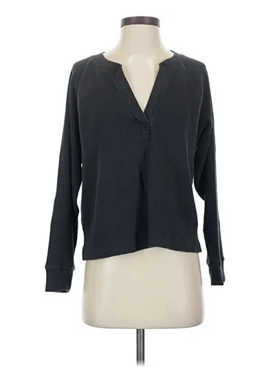 Pre-owned Gap Body Long Sleeve Henley Shirt In Gray