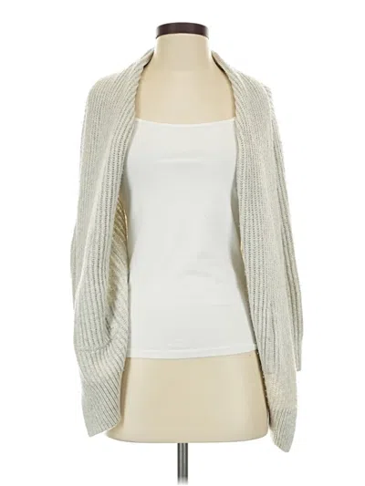 Pre-owned Gap Body Long Sleeve Top Silver Square Neckline Tops