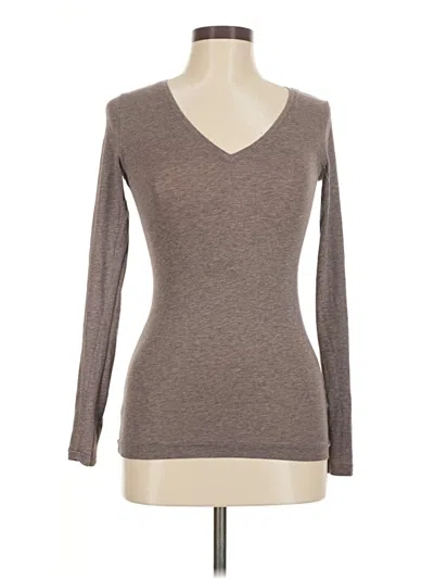Pre-owned Gap Body Long Sleeve T-shirt In Brown