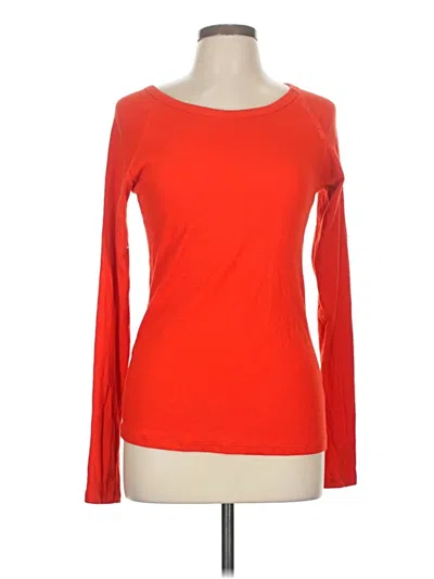 Pre-owned Gap Body Long Sleeve T-shirt In Red