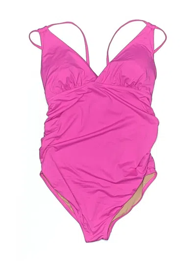 Pre-owned Gap Body One Piece Swimsuit In Pink
