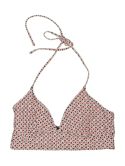 Pre-owned Gap Body Outlet Swimsuit Top Red Print Pattern Swimwear