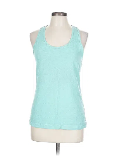 Pre-owned Gap Body Outlet Tank Top Teal Halter Neckline Tops In Blue