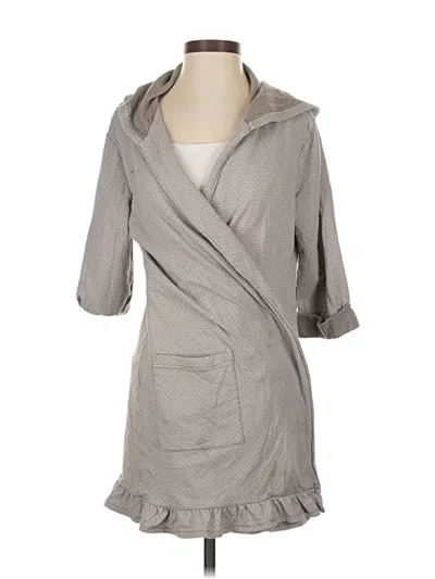 Pre-owned Gap Body Outlet Trenchcoat In Gray