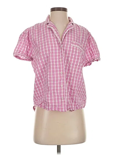 Pre-owned Gap Body Short Sleeve Blouse In Pink