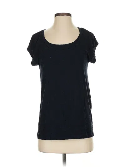Pre-owned Gap Body Short Sleeve Top Black Scoop Neck Tops