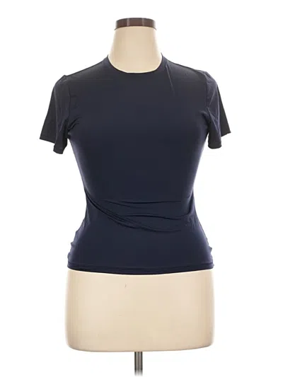 Pre-owned Gap Body Short Sleeve Turtleneck In Blue