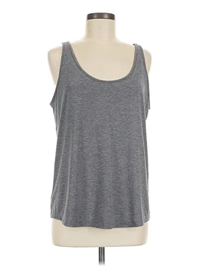 Pre-owned Gap Body Sleeveless Top Gray Scoop Neck Tops