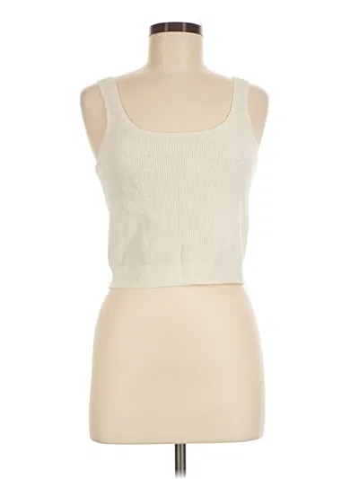 Pre-owned Gap Body Sleeveless Top Ivory Sweetheart Neckline Tops